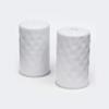 American Metalcraft WHSP2 Hammered Salt & Pepper Shaker Set, White, 2-Ounces Each view 1