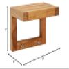 AquaTeak 12" Moa Teak Flat Wall Shelf with Hooks view 2