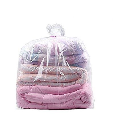 32x39 Inches Comforter Storage Bags Dustproof Moistureproof Jumbo Plastic Storage Bags for Blanket Clothes and Big Plush Toys Set of 10 (Clear)