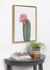 Kate and Laurel Sylvie Pink Cactus Flower Framed Canvas Wall Art by Amy Peterson, 18x24 Gold view 4