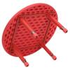 EMMA + OLIVER 33" Round Red Plastic Height Adjustable Activity Table view 4