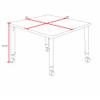 Regency Kee Height Adjustable Mobile Classroom Table Set with four 18"Andy Chairs, 42", Maple/Navy view 3