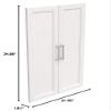 ClosetMaid Modular Storage Pair Set, Wood Closet Organizer, Shaker Style, Add On Accessory for Shelf Units, White, Solid 2-Door Kit view 3
