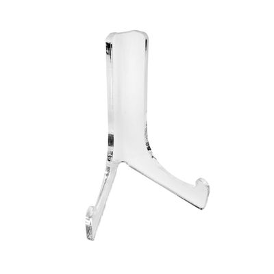 Clear Choice 6 Pack 3 inch high Single-Bend Acrylic Easel Stand |Table top, Display, Flat Plates, Photos, Place Cards, Slab Specimens, use for Weddings, Funerals or Birthdays | Clear (6)