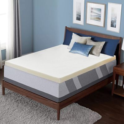 Continental Mattress 1-inch Mattress Topper for Back Pain Relief | Comfortable Bed Toppers for Mattresses with Orthopedic Benefits, Provides Accurate Balance Support for Body, Queen, White