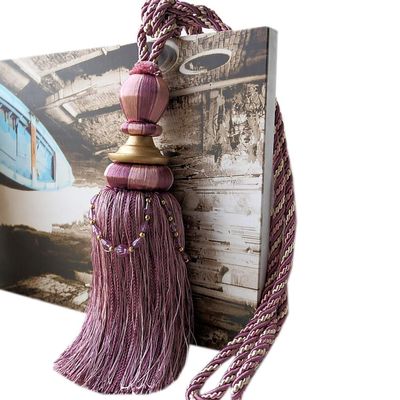 1 Pair Curtain Decorative Bandage Tassels Curtain Tiebacks Creative Curtain Rope Holdbacks (Purple)