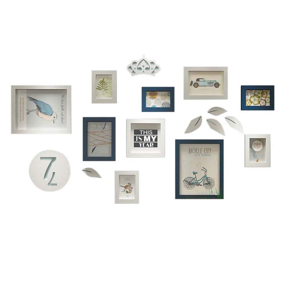 10 Pack Picture Frames Collage Photo Frames Wall Gallery Kit for Wall and Home, Five 5 in, Two 7 in, Two 10 in, one 66 in