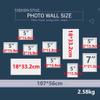 10 Piece Wood Photo Frame Wall Gallery Kit. Includes: Frames, Hanging Wall Template, Decorative Art Prints and Hanging Hardware view 4