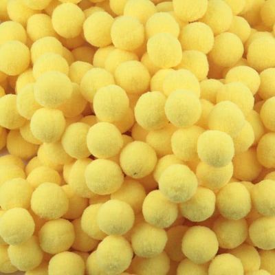 DalaB Pompom 8mm 10mm 15mm 20mm 25mm 30mm Soft Pompones Fluffy Plush Crafts DIY Pom Poms Ball Furball Home Decor Sewing Supplies 20g - (Color: 05light Yellow, Size: 20mm 60pcs)