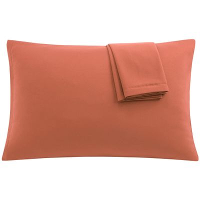 uxcell 2 Pack Pillow Cases Soft 1800 Series Microfiber Pillowcases Set with Zipper Standard(20"x26") Orange