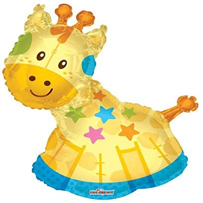 Baby Giraffe Stars Shape Mylar Balloon Baby Shower Birthday Party