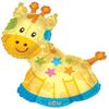 Baby Giraffe Stars Shape Mylar Balloon Baby Shower Birthday Party view 1