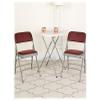 Flash Furniture 2 Pack HERCULES Series Curved Triple Braced & Double Hinged Burgundy Patterned Fabric Metal Folding Chair view 2