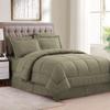 King Size Comforter Set 8 Piece Bed in a Bag with Bed Skirt, Fitted Sheet, Flat Sheet, 2 Pillowcases, 2 Pillow Shams, King, Dobby Sage view 1