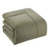 King Size Comforter Set 8 Piece Bed in a Bag with Bed Skirt, Fitted Sheet, Flat Sheet, 2 Pillowcases, 2 Pillow Shams, King, Dobby Sage view 4