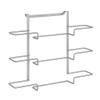 Metaltex Galileo-Triple Roll Hanger, Carton, Metallic Grey, 36x9x30 cm view 1