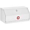 AdirMed Locking Medicine Box, First Aid Steel Lock Box for Medication, Small Wall Mounted Medicine Lock Box with Key, 6"D x 12.25"W x 5.9"H view 1