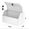 AdirMed Locking Medicine Box, First Aid Steel Lock Box for Medication, Small Wall Mounted Medicine Lock Box with Key, 6"D x 12.25"W x 5.9"H view 3