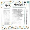 25 Guess Who Mommy or Daddy Fun Baby Shower Game Idea For Girl or Boy Cute Gold Gender Neutral Party, Funny Activity Questions at Gender Reveal Bundle, Party Activities Supplies For Kids, Mom, Dad view 1