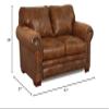 American Furniture Classics Microfiber Buckskin Loveseat in Brown view 3