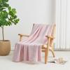 100% Cotton Pink Blanket Full/Queen Size for Bed - Breathable and Soft, Waffle Weave for Summer Spring, 90x90 Inches (Blush) view 3