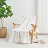100% Cotton White Blanket King Size for Bed - Breathable and Soft, Waffle Weave for Summer Spring, 102x90 Inches view 3