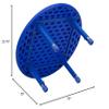 EMMA + OLIVER 33" Round Blue Plastic Height Adjustable Activity Table view 2