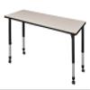 Regency Kee 66 x 24 in. Height Adjustable Mobile Classroom Activity Table- Maple view 1