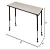 Regency Kee 66 x 24 in. Height Adjustable Mobile Classroom Activity Table- Maple view 3
