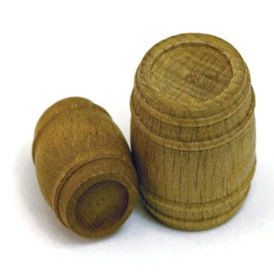Barrel, Walnut H=7/8 x W=3/4" (22x19mm) 12/Pack