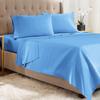 Empyrean Bedding Twin Sheets Set - 3 PC Super Soft Twin Bed Sheets - Double Brushed Microfiber Twin Sheet Set - Hotel Luxury Calm Blue Bed Sheets Twin Size, with 4 Corner Elastic Straps view 1