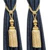 1 Pair Curtain Decorative Bandage Tassels Curtain Tiebacks Creative Curtain Rope Holdbacks (Golden) view 2