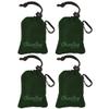 ChicoBag Original Compact Reusable Grocery Bag w/Attached Pouch and Carabiner Clip | Perfect for Shopping, Travel, Organization | Eco-Conscious Packable Tote | Fairway (Pack of 4) view 1