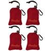 ChicoBag Original Compact Reusable Grocery Bag w/Attached Pouch and Carabiner Clip | Perfect for Shopping, Travel, Organization | Eco-Conscious Packable Tote | Red (Pack of 4) view 1