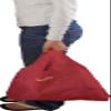 ChicoBag Original Compact Reusable Grocery Bag w/Attached Pouch and Carabiner Clip | Perfect for Shopping, Travel, Organization | Eco-Conscious Packable Tote | Red (Pack of 4) view 4