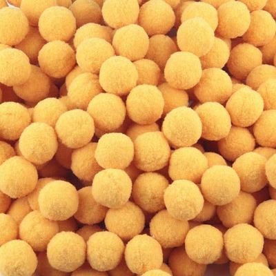 DalaB Pompom 8mm 10mm 15mm 20mm 25mm 30mm Soft Pompones Fluffy Plush Crafts DIY Pom Poms Ball Furball Home Decor Sewing Supplies 20g - (Color: 38light Orange, Size: 25mm 36pcs)