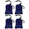 ChicoBag Original Compact Reusable Grocery Bag w/Attached Pouch and Carabiner Clip | Perfect for Shopping, Travel, Organization | Eco-Conscious Packable Tote | Mazarine Blue (Pack of 4) view 1