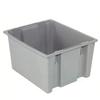 Stack And Nest Shipping Container No Lid 23-1/2x19-1/2x10, Gray, Lot of 3 view 1