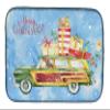 Caroline's Treasures CK2465DDM Merry Christmas Red Dachshund Dish Drying Mat Absorbent Dish Drying Mat Pad for Kitchen Counter Dish Drainer Mat for Countertop, 14 x 21", Multicolor view 1