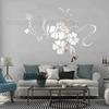 Mirror Stickers Sticker Bathroom Room Decoration Long Wallpaper for Walls in Rolls Self Adhesive Home Accessories Decor 2020 Film On The Window from Sun Acrylic Hibiscus Leaf Flower Petals view 3