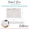 Outshine Recipe Cards| 50 Blank Recipe Cards | Double Sided Thick Card Stock for Recipe Holders - 4x6 Kraft view 2