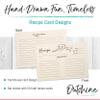Outshine Recipe Cards| 50 Blank Recipe Cards | Double Sided Thick Card Stock for Recipe Holders - 4x6 Kraft view 3