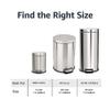 Amazon Basics Round Cylindrical Trash Can with Soft-Close Lid, Foot Pedal, Removable Inner Bucket, Smudge Resistant, 20 l/5.3 gallon, Brushed Stainless Steel view 4