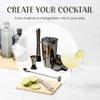 Mixology & Craft Cocktail Shaker Set with Bamboo Stand - Professional 10-Piece Bartender Kit - Complete Bar Set & Cocktail Mixer Kit for Home (Gun-Metal) view 3