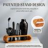Mixology & Craft Cocktail Shaker Set with Bamboo Stand - Professional 10-Piece Bartender Kit - Complete Bar Set & Cocktail Mixer Kit for Home (Gun-Metal) view 4