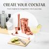 Mixology & Craft Cocktail Shaker Set with Bamboo Stand - Professional 10-Piece Bartender Kit - Complete Bar Set & Cocktail Mixer Kit for Home (Copper) view 3
