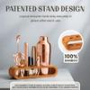 Mixology & Craft Cocktail Shaker Set with Bamboo Stand - Professional 10-Piece Bartender Kit - Complete Bar Set & Cocktail Mixer Kit for Home (Copper) view 4