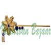 VRINDAVANBAZAAR.COM Beautiful Flower with Stones Flute- Length of Flute: 12 cm view 1