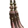 1 Pair Luxurious Curtain Buckle Hanging Ball Deaded Tassels Curtain Tiebacks Curtain Decoration for Bedroom (Pink) view 1