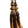 1 Pair Luxurious Curtain Buckle Hanging Ball Deaded Tassels Curtain Tiebacks Curtain Decoration for Bedroom (Dark Coffee) view 1